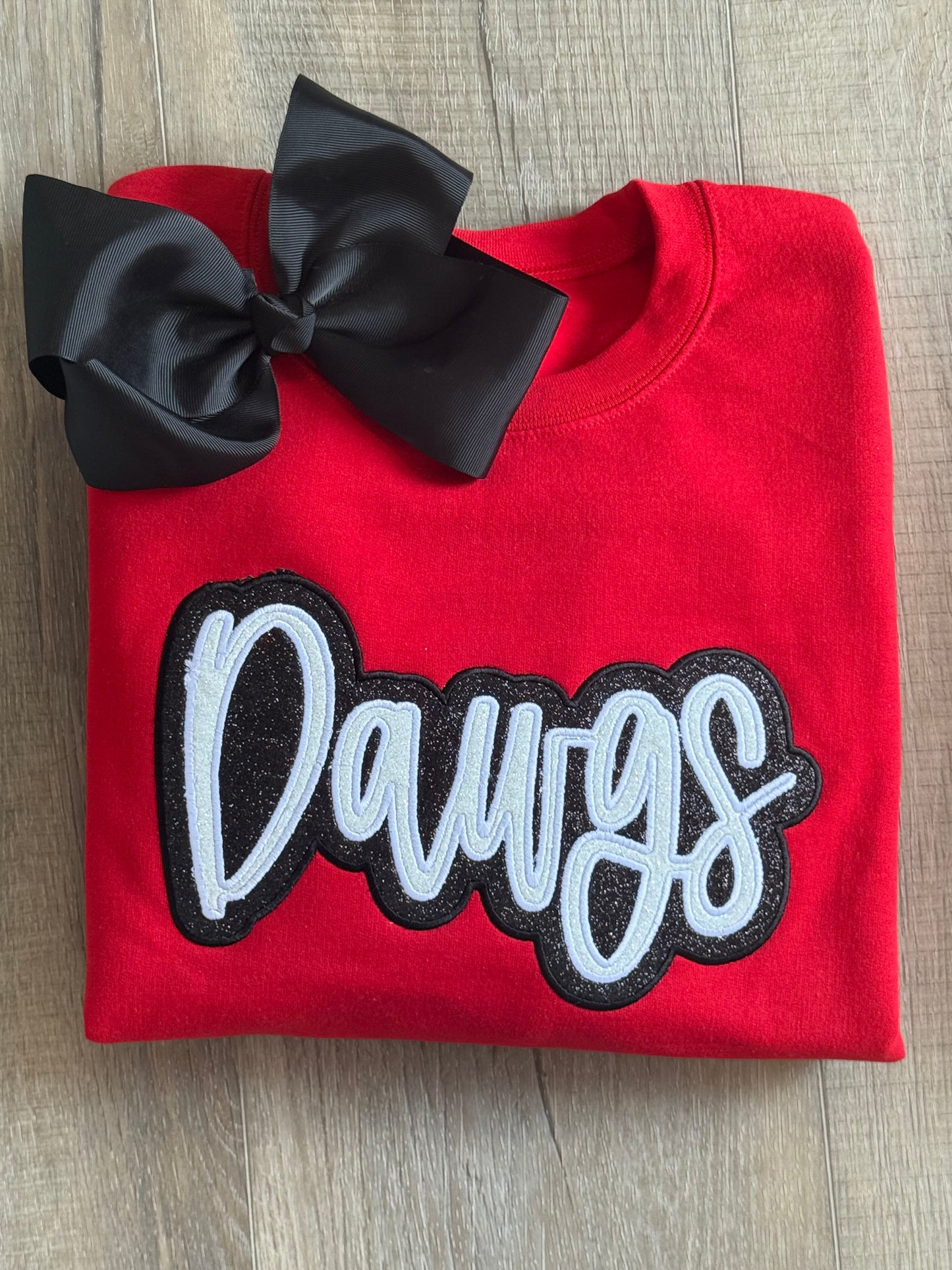 Red DAWGS Glitter Sweatshirt