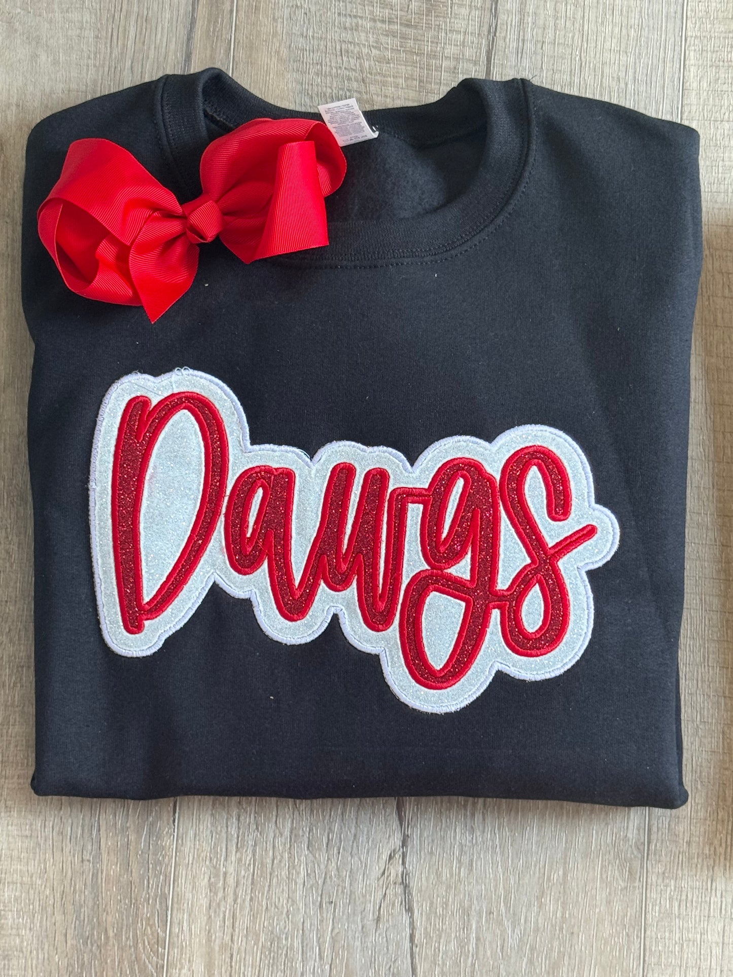 Black DAWGS Glitter Sweatshirt