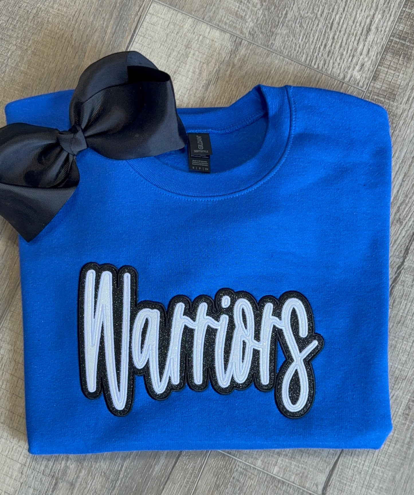 Royal blue Warriors Glitter Sweatshirt