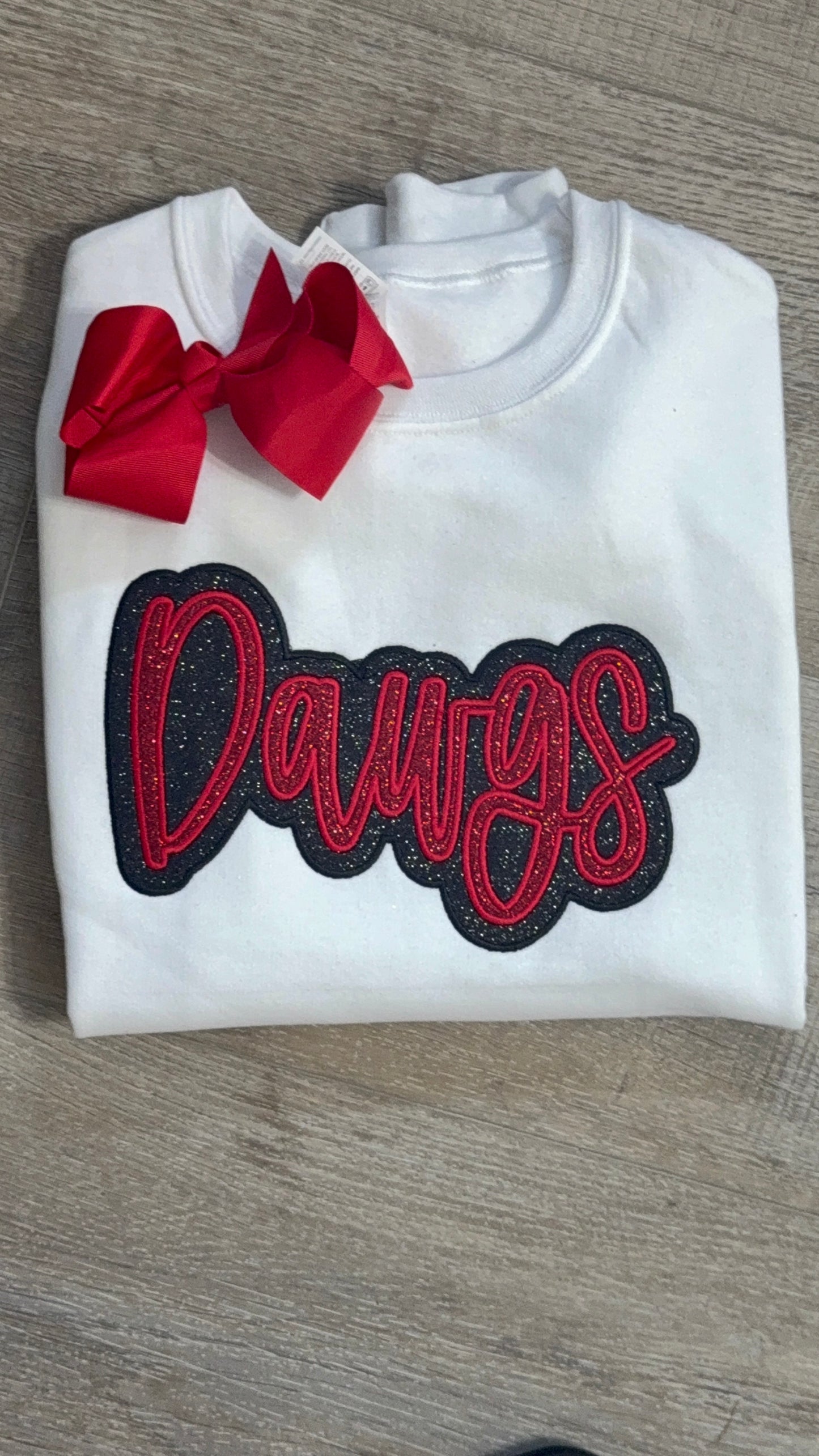 White DAWGS Glitter Sweatshirt