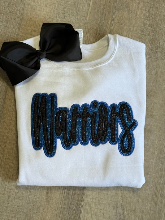 White Warriors Glitter Sweatshirt