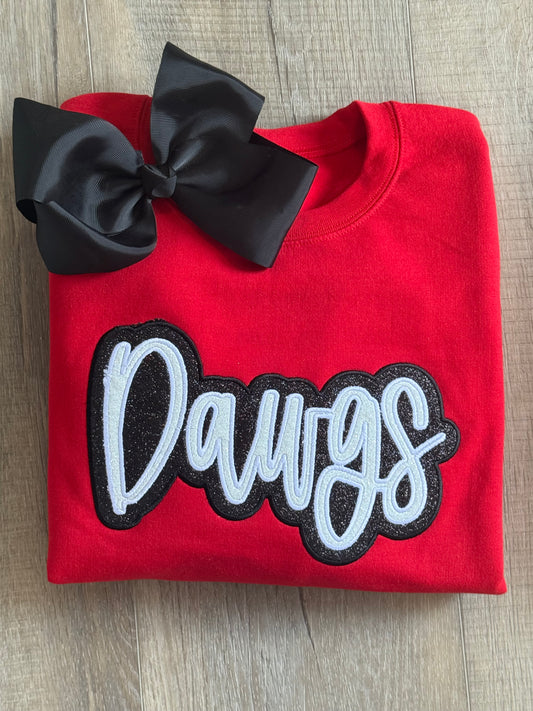 Red DAWGS Glitter Sweatshirt