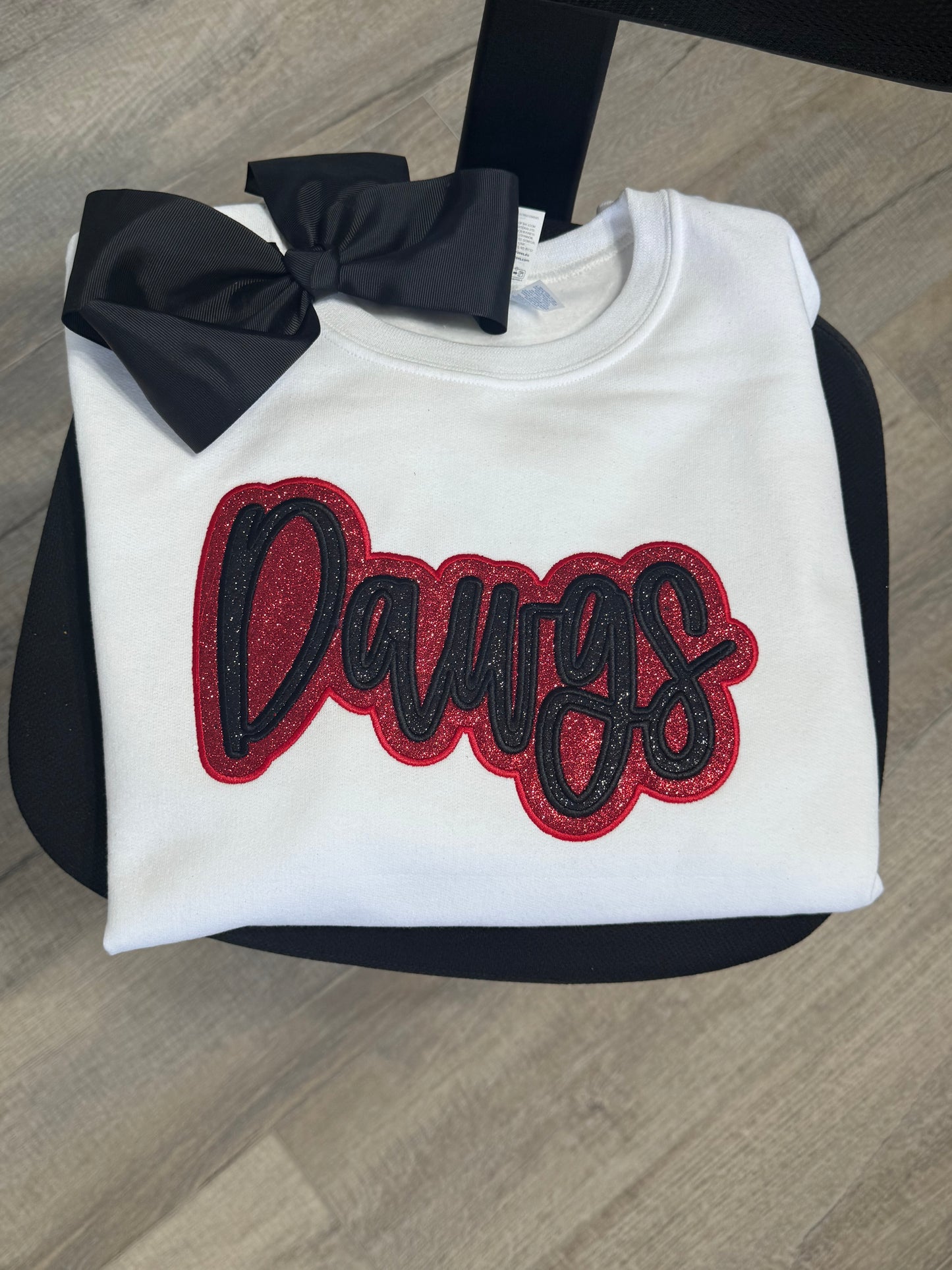 White DAWGS Glitter Sweatshirt
