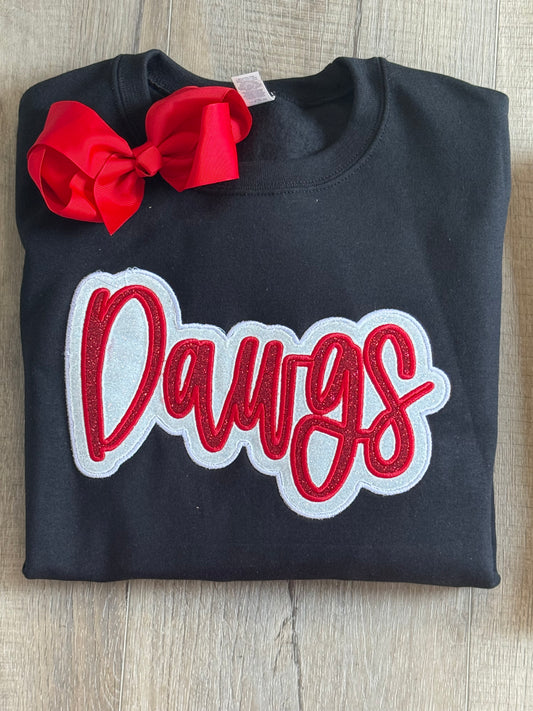 Black DAWGS Glitter Sweatshirt