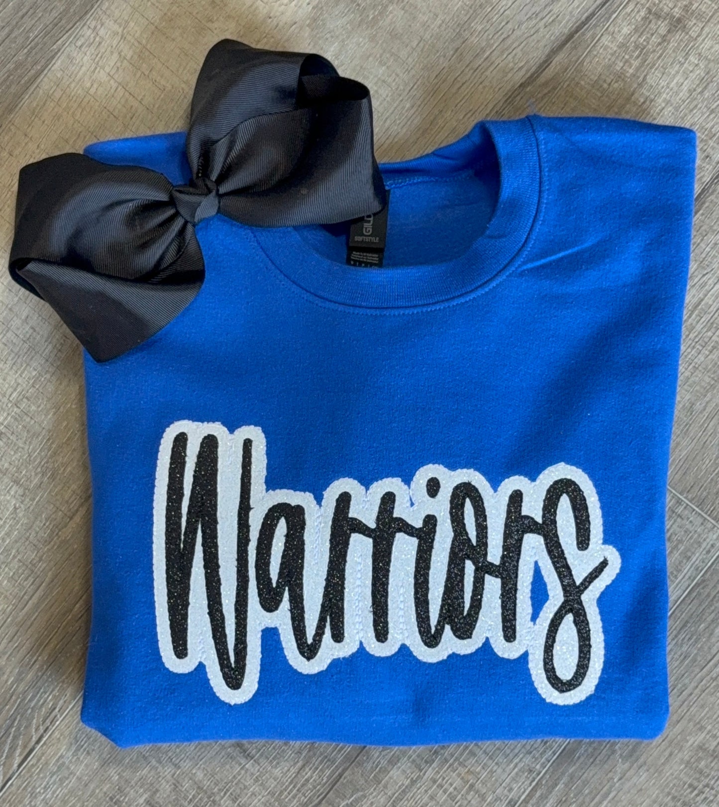 Royal blue Warriors Glitter Sweatshirt