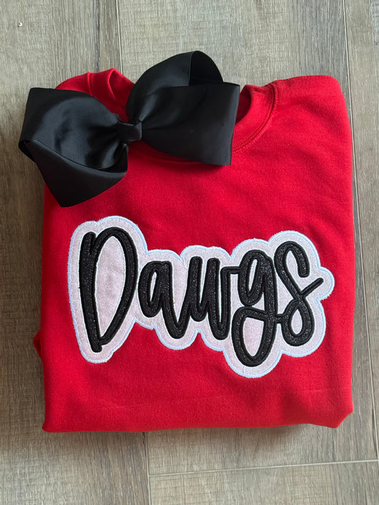 Red DAWGS Glitter Sweatshirt